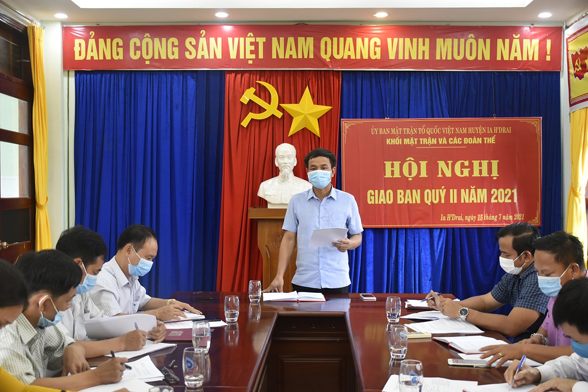 Hội nghị giao ban Quý II/2021 Khối Mặt trận và các đoàn thể huyện