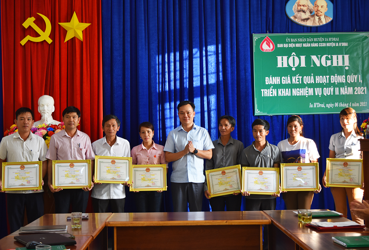 Hội nghị đánh giá kết quả hoạt động quý I năm 2021 của Ban đại diện Hội đồng Quản trị NHCSXH huyện Ia H'Drai